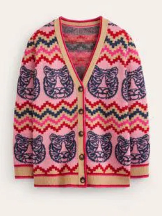 Boden Sweaters - BODEN Patterned Button-Front Women's Cardigan Sweater